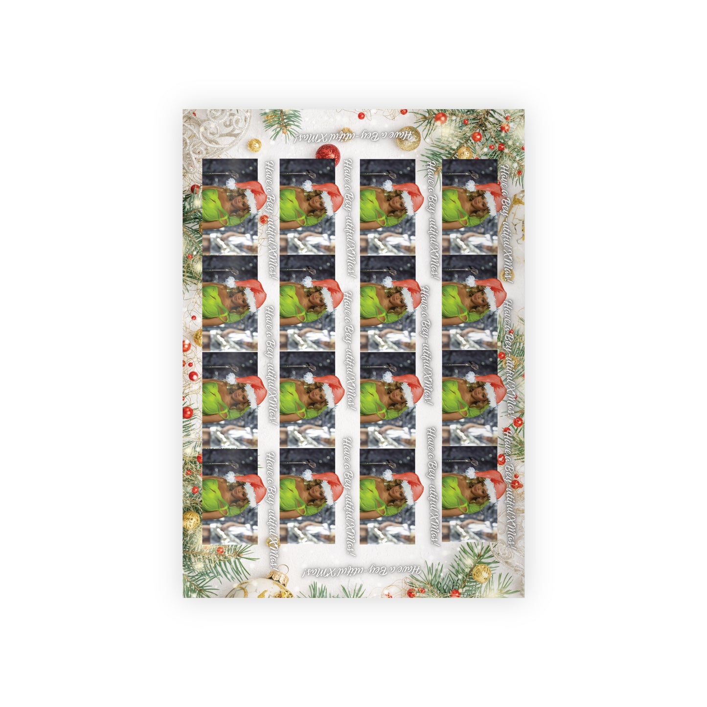 "A Bey-utiful Xmas" Gift Wrapping Paper Rolls, 1pc