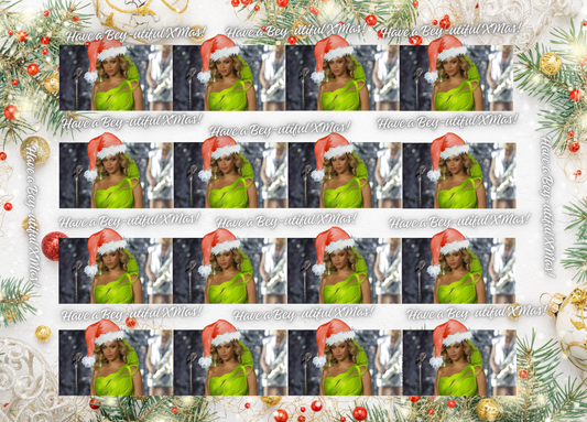 "A Bey-utiful Xmas" Gift Wrapping Paper Rolls, 1pc